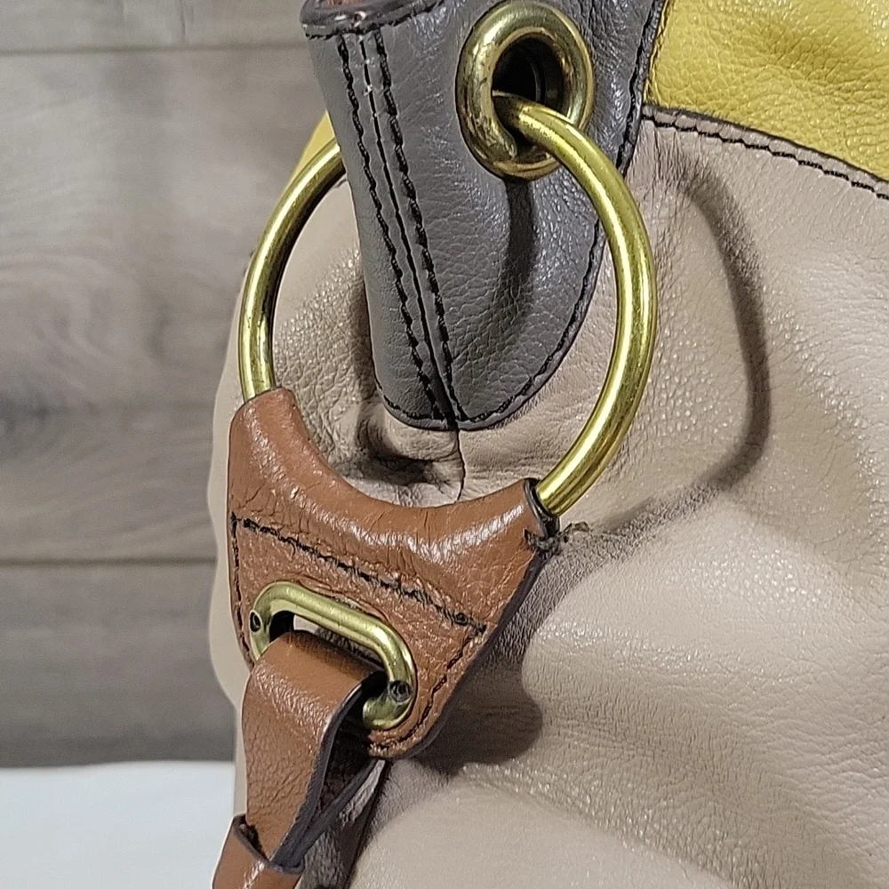 OrYANY Yellow and Tan Leather Bag - Picture 4 of 16